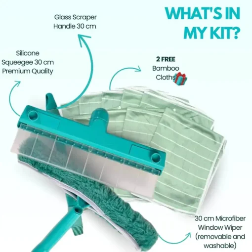 Alisanda Recyclable Silicone Window Squeegee Kit