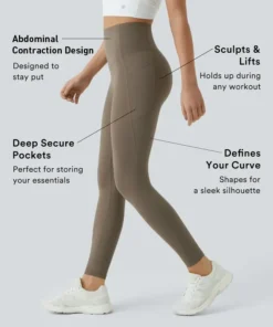 Alisanda® High Waisted Waist Shaping Pocket Shaping Training Leggings