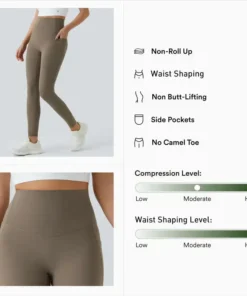 Alisanda® High Waisted Waist Shaping Pocket Shaping Training Leggings