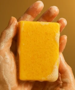 Alisanda™ soap : Rich in Vitamin C, retinol, collagen, and turmeric—a Japanese-made complex formula, fortified with hyaluronic acid and Vitamin E.