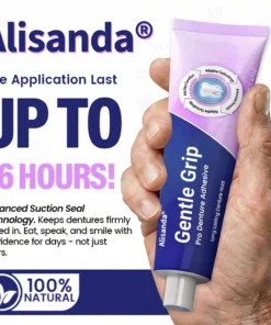 Alisanda® Denture AdhesiveClinically Proven 96- Hour Lock Hold for Secure, Comfortable Zinc-Free Denture Fit