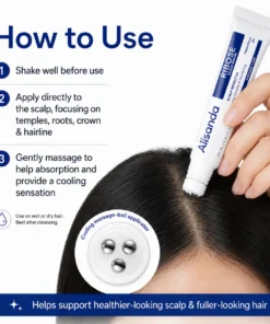 Alisanda RIBOSE Scalp Serum Roll-On for Fuller-Looking Hair