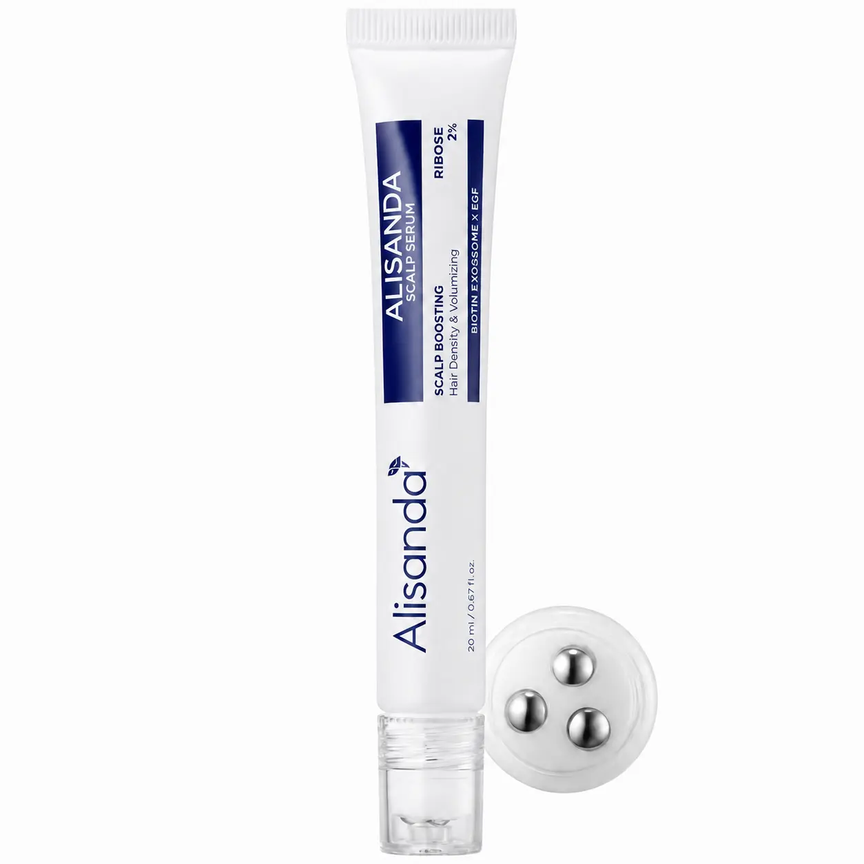 Alisanda RIBOSE Scalp Serum Roll-On for Fuller-Looking Hair