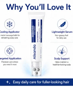 Alisanda RIBOSE Scalp Serum Roll-On for Fuller-Looking Hair