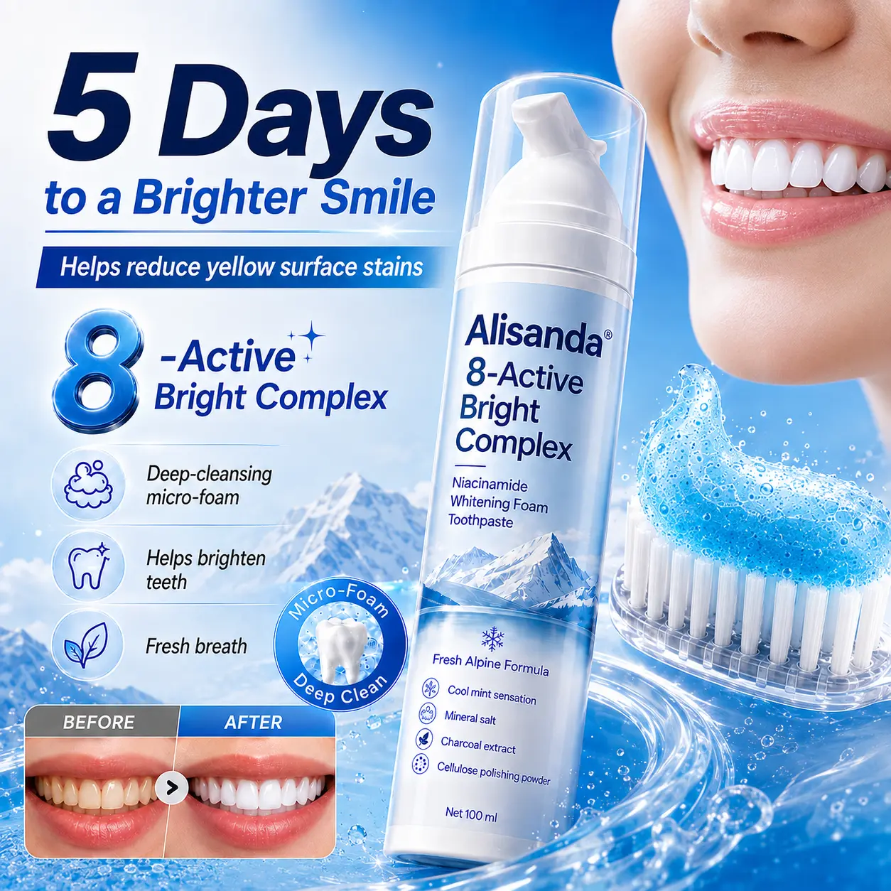 Alisanda® Foam Toothpaste