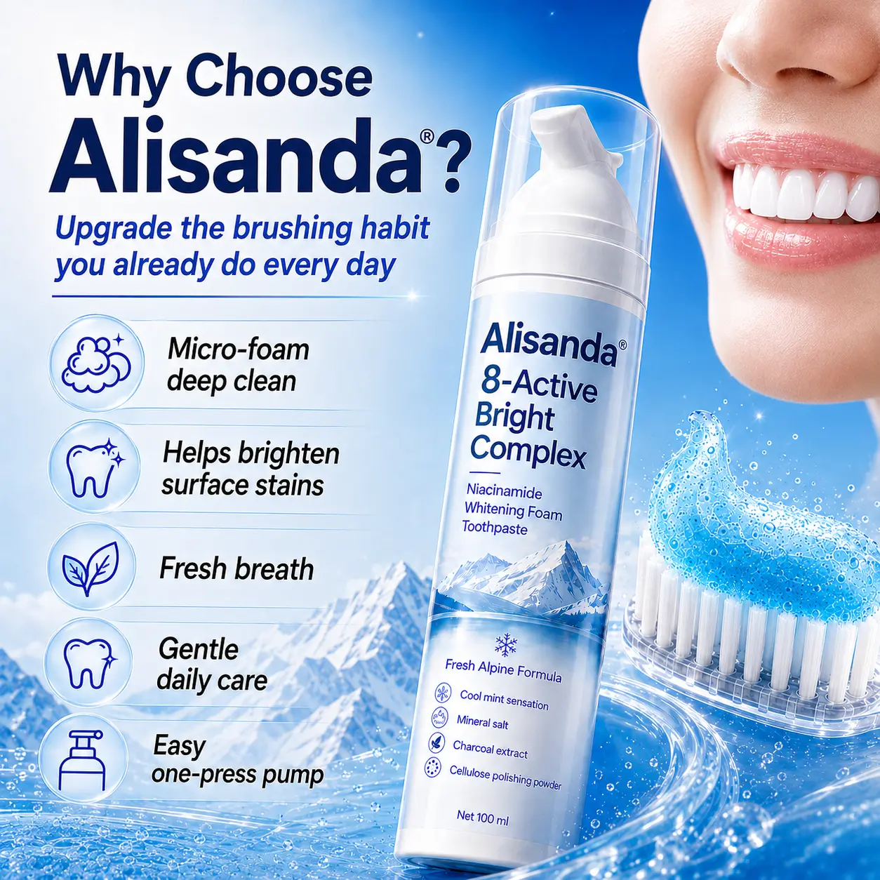Alisanda® Foam Toothpaste