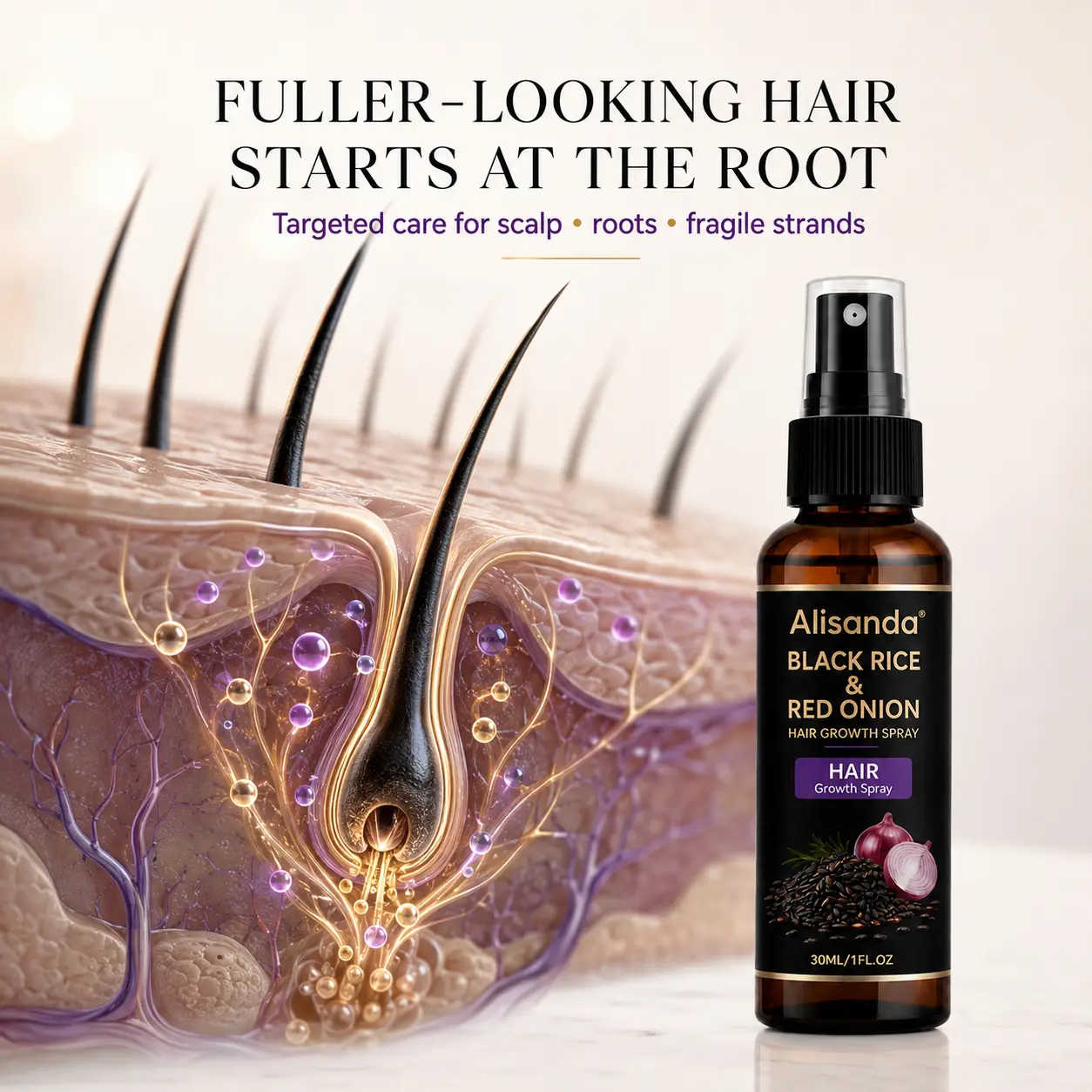 Alisanda® Black Rice & Red Onion Hair Growth Spray