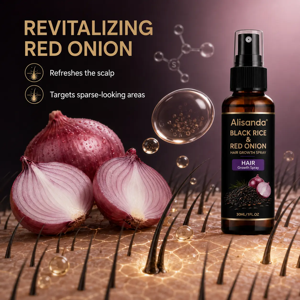 Alisanda® Black Rice & Red Onion Hair Growth Spray