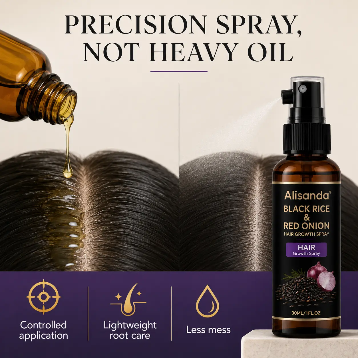 Alisanda® Black Rice & Red Onion Hair Growth Spray